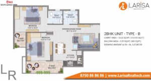 GLS South Avenue Floor Plan 2 BHK Type B