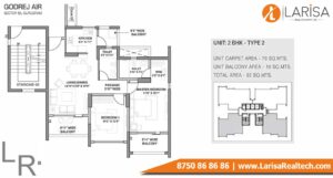 Godrej Air Floor Plan 2BHK Type 2