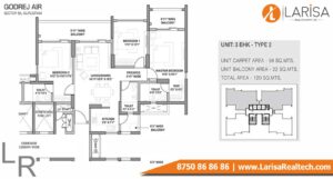 Godrej Air Floor Plan 3BHK Type 2