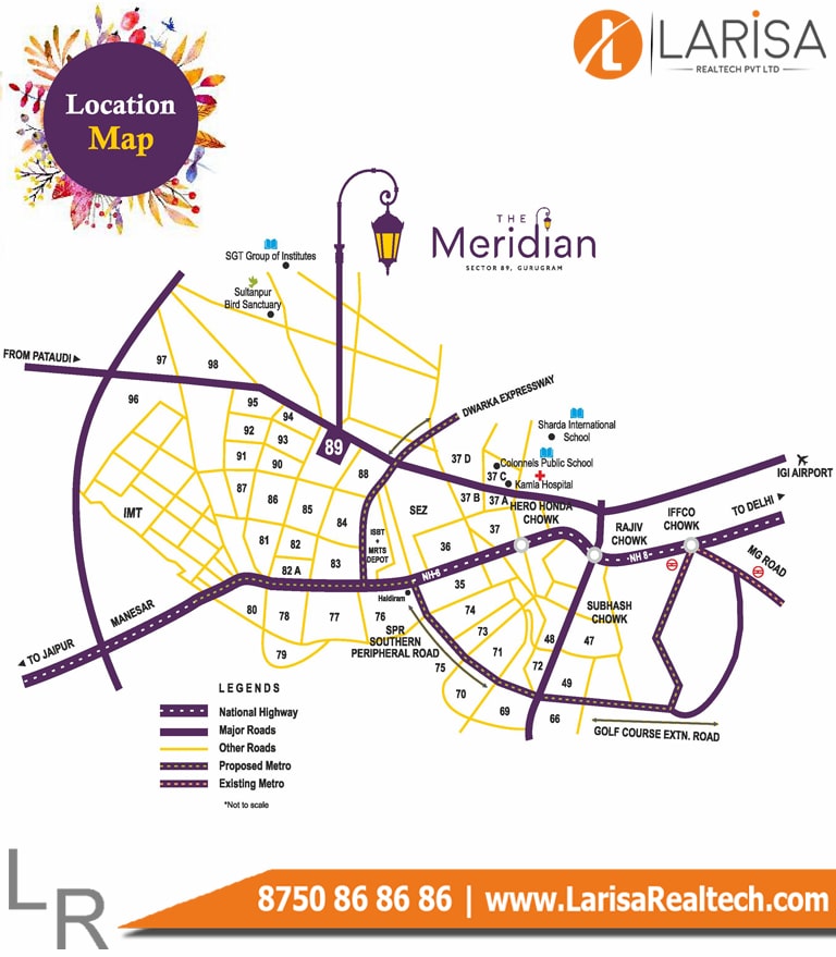 MRG World The Meridian Location Map