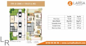 Signature Global Park Floors Floor Plan 2 BHK+1 Type D