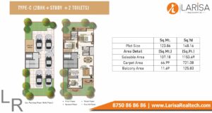Signature Global Park Floors Floor Plan 2 BHK+S Type C