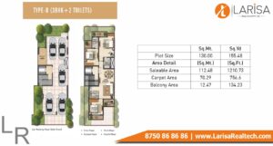 Signature Global Park Floors Floor Plan 3 BHK Type B