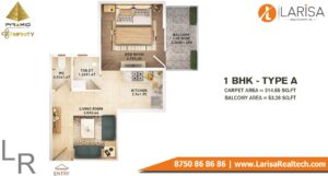 Pyramid Infinity Floor Plan 1 BHK Type A