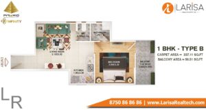 Pyramid Infinity Floor Plan 1 BHK Type B