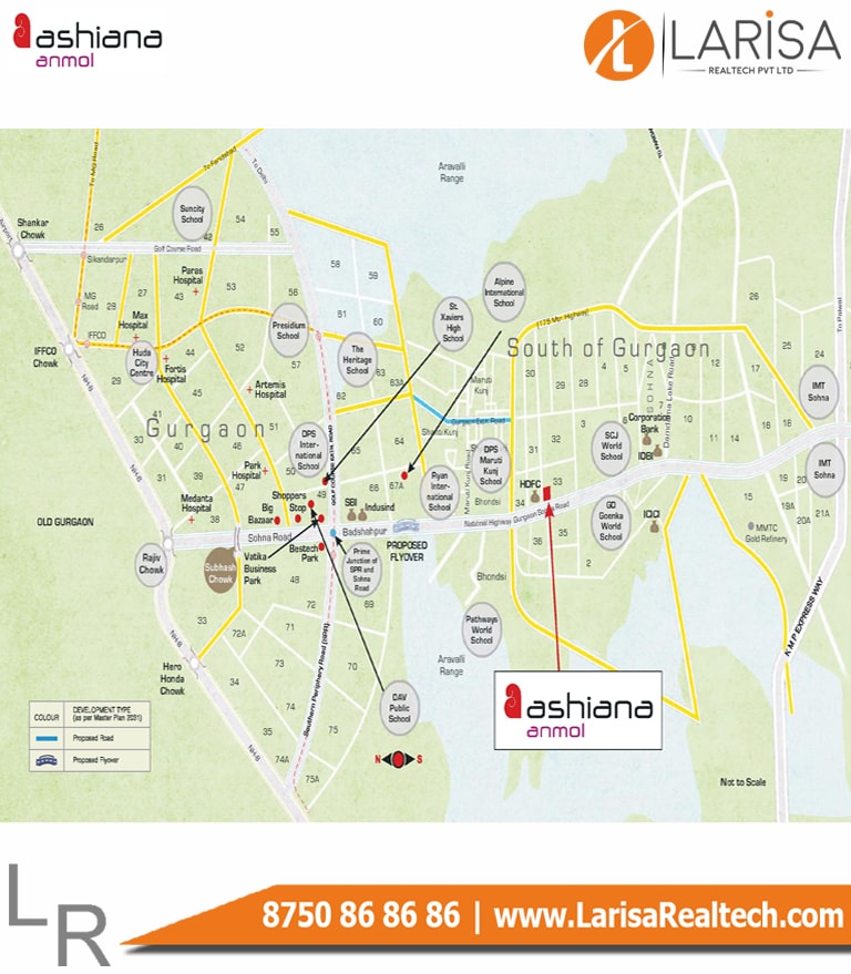 Ashiana Anmol Location Map