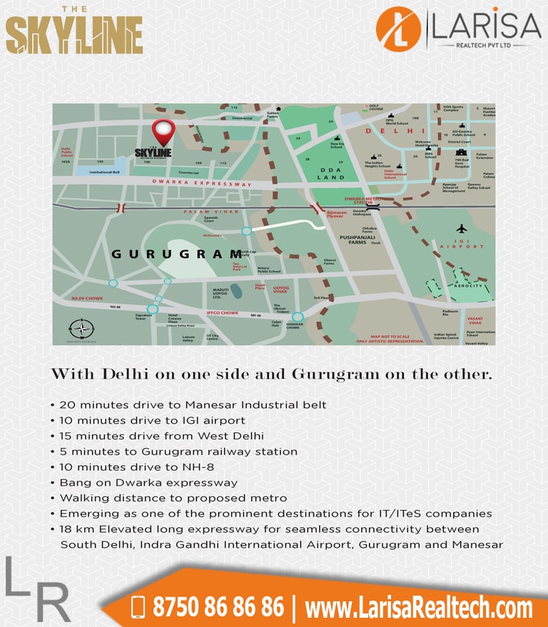 MRG World The Skyline Location Map