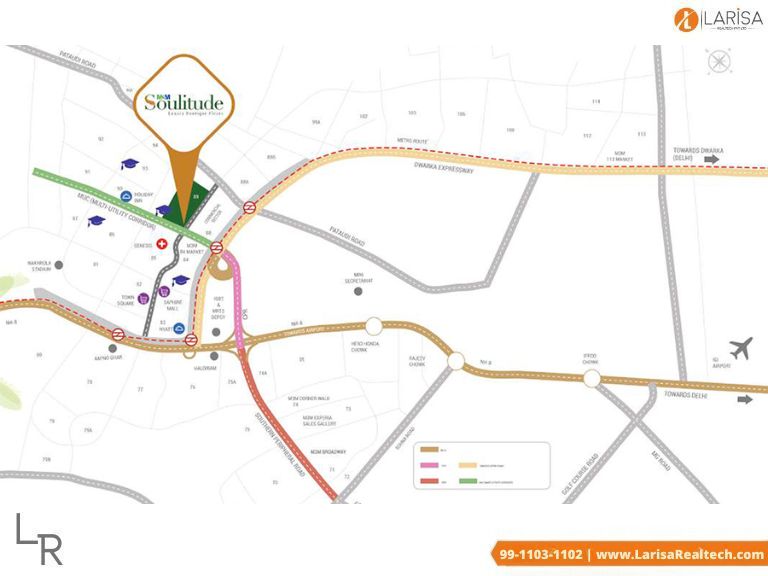 M3M Soulitude Sector 89 Location Map