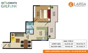 Diplomats Golf Link Floor Plan 1BHK TYPE 4