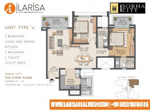 Sobha City 108 TOWER A1_UNIT TYPE 1 Floor Plan