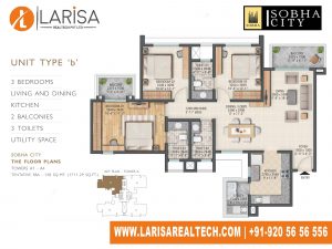Sobha City 108 TOWER A1_UNIT TYPE B Floor Plan