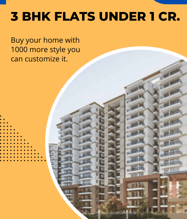 3 BHK  FLATS UNDER 1 CR0RE