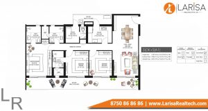 Krisumi Waterfall FLOOR PLAN 3ldk+S(A1)-min