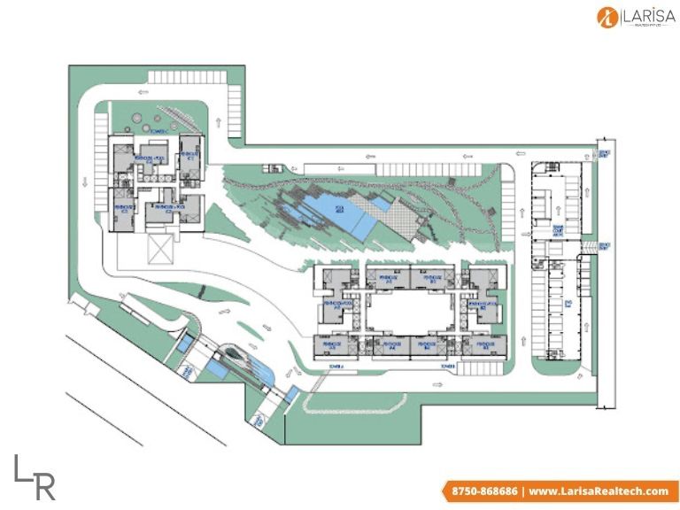 site plan krisumi waterfall residences