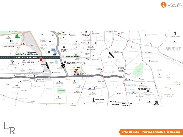 M3M The Tree Of Life location Map