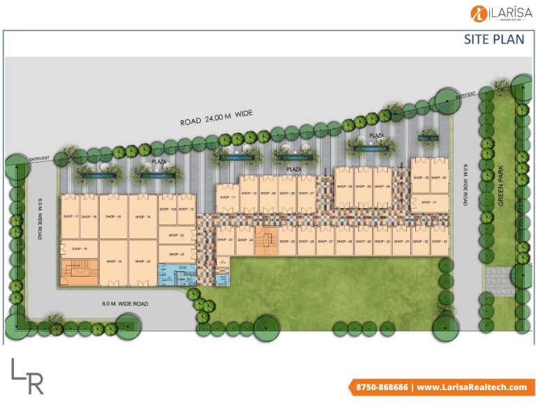 rajvik-greens-society-shops-site-plan