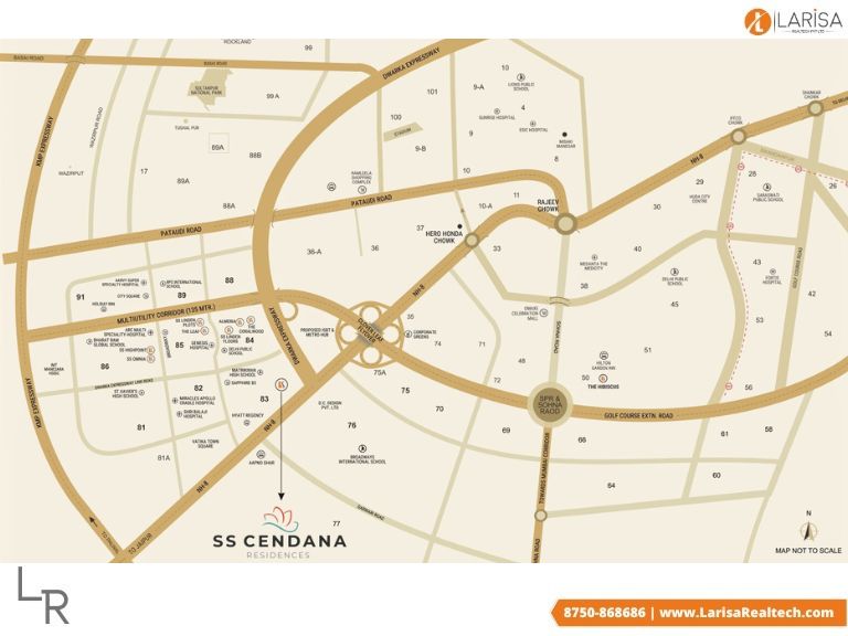 SS Cendana sector 83 location map