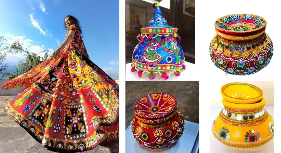 Navratri Decoration with Garba matka