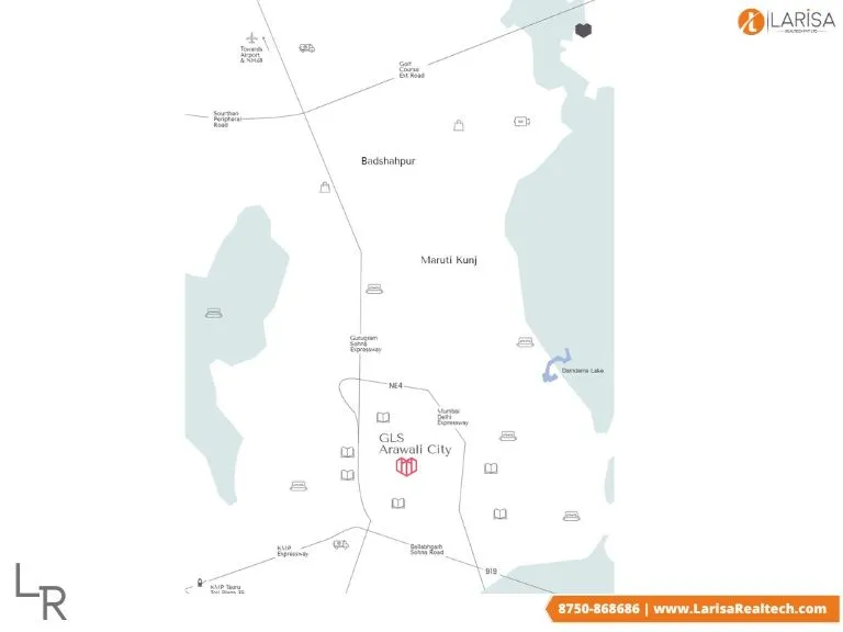 gls arawali city location map