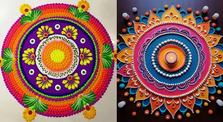 Circle Rangoli Design 