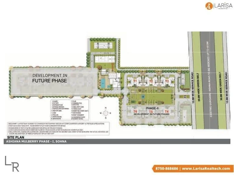 Ashiana Mulberry Blossom Sohna site plan