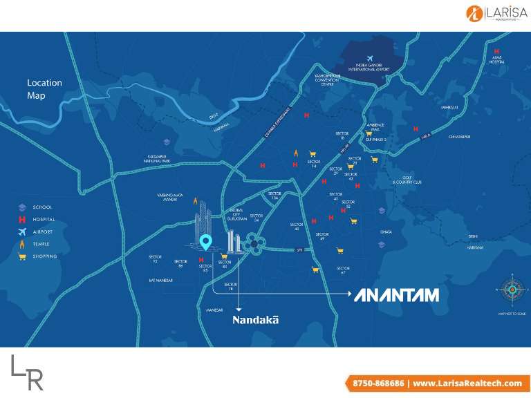 ganga Sector 85 location map