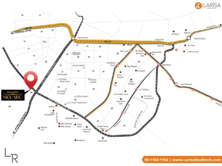 Smart World Sky Arc Location Map