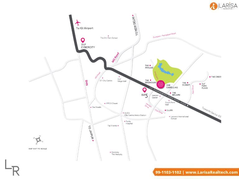 DLF The Magnolias Site Map