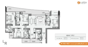 Experion The Trillion 3BHK Type 4A Floor Plan