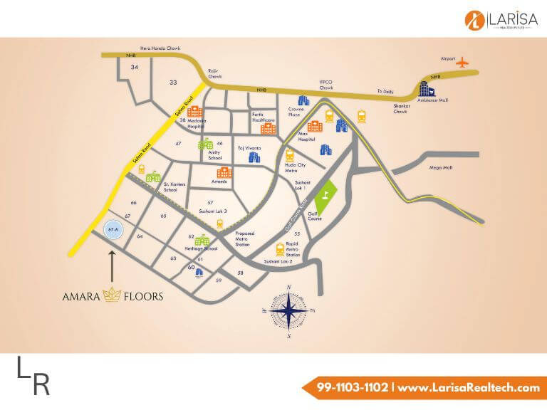 Amara Floors 67A Location Map